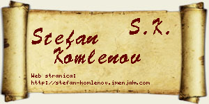 Stefan Komlenov vizit kartica